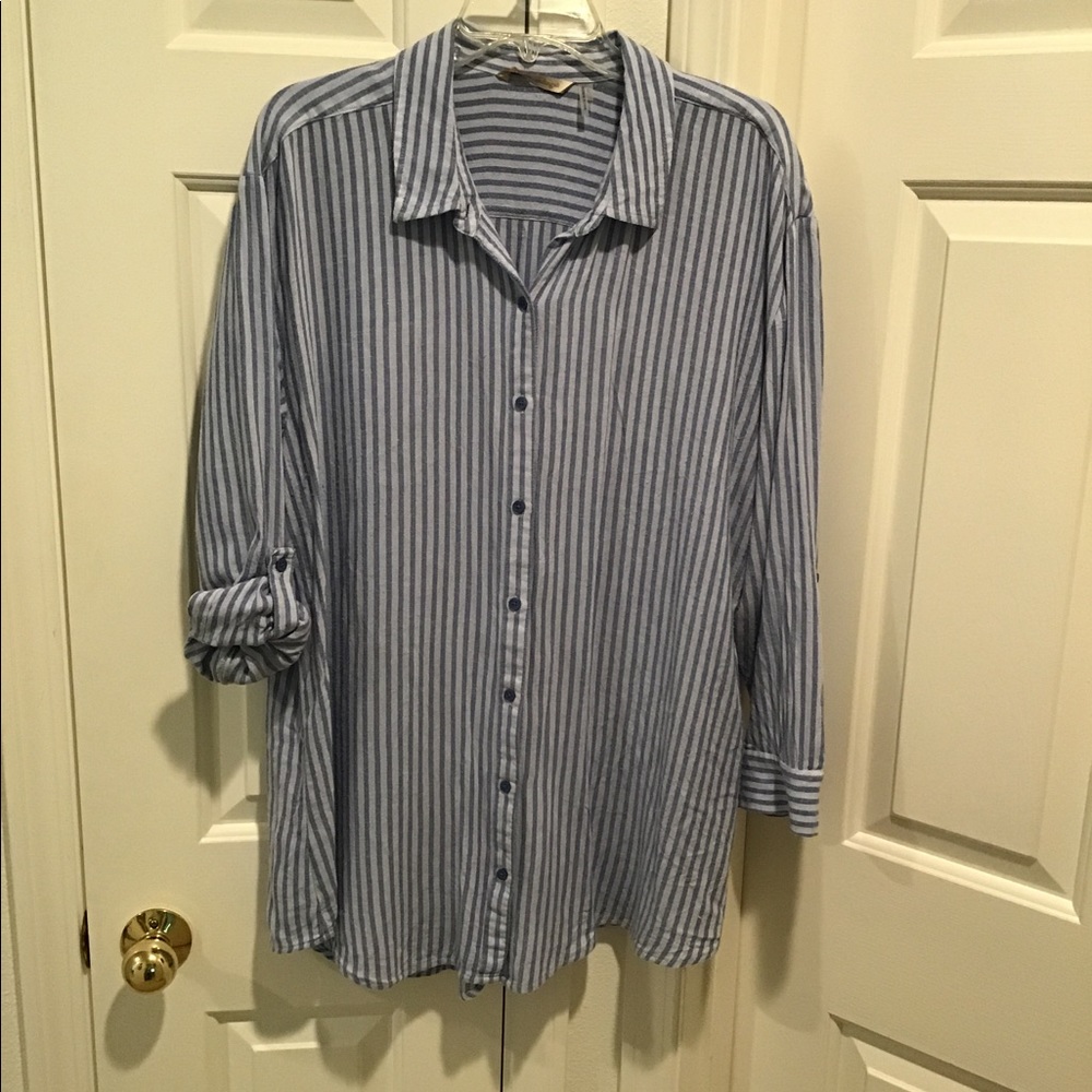 Soft Surroundings XL linen rayon shirt